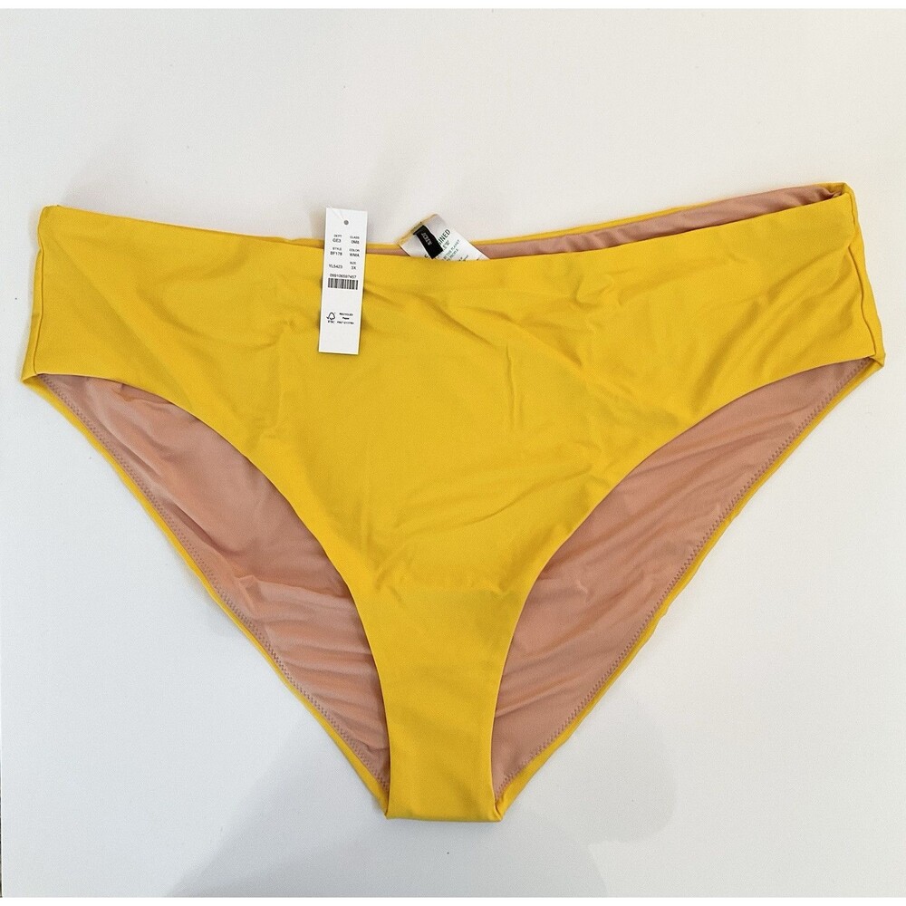 J. Crew Hi Rise Bikini Bottom Women's Yellow Size 3X NWT
